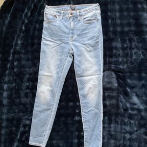 J Crew Womens High Rise Skinny Light Denim Jeans Size 28